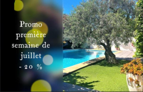 +Villa l'Oasis centre ville piscine, clim parking